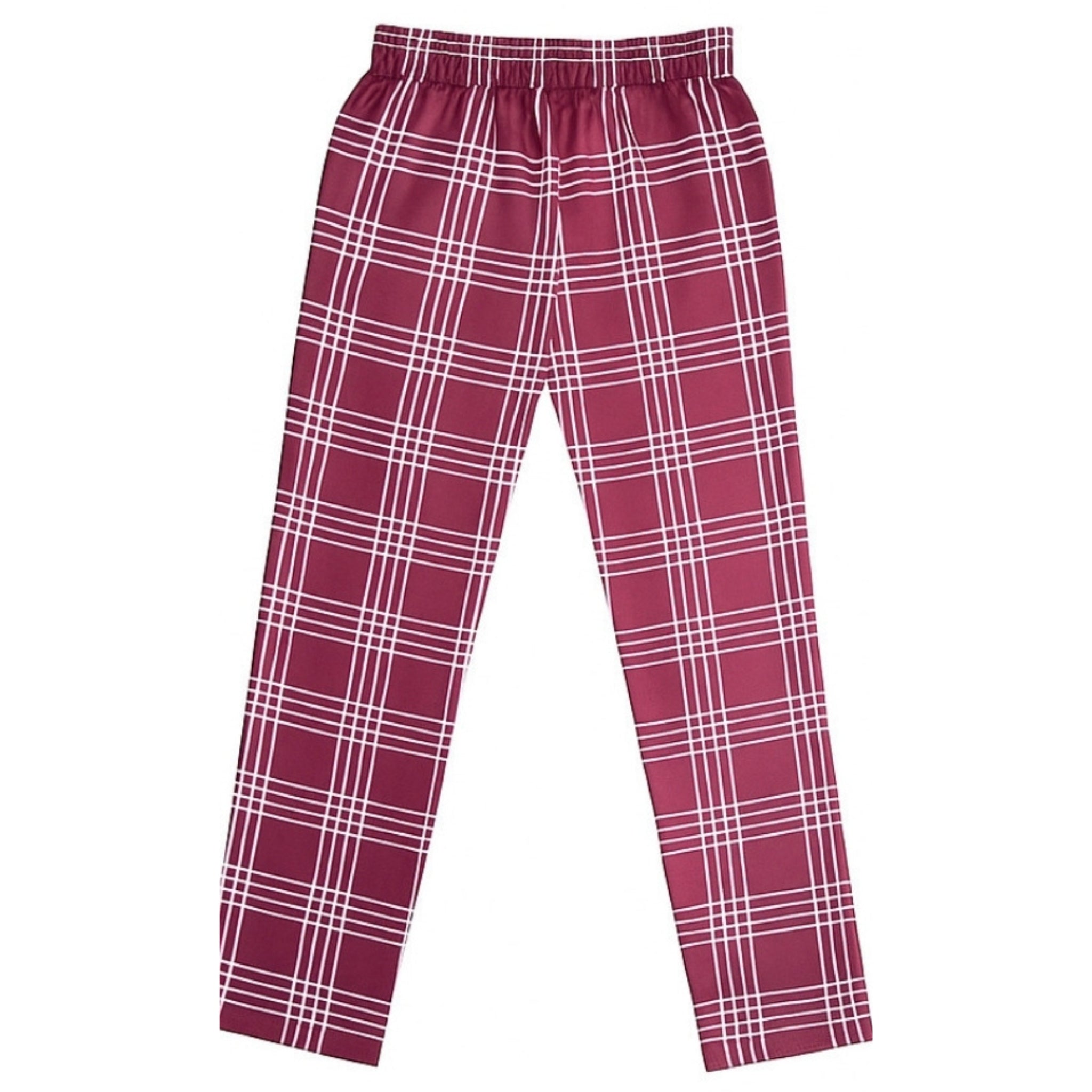 Pantalón de Cuadros Ajustado Chino - Rosa & Lila