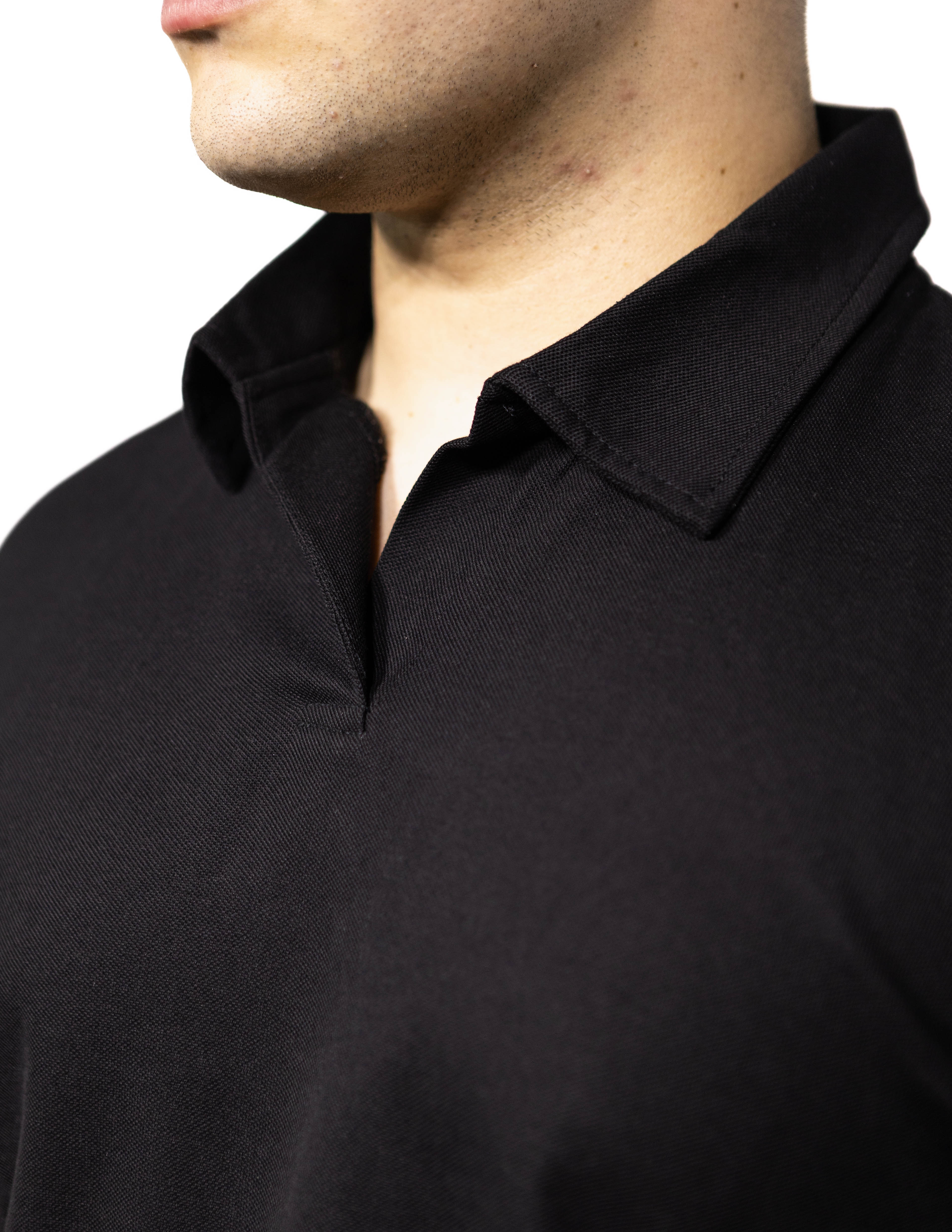 Polo Liso sin Botones Manga Corta