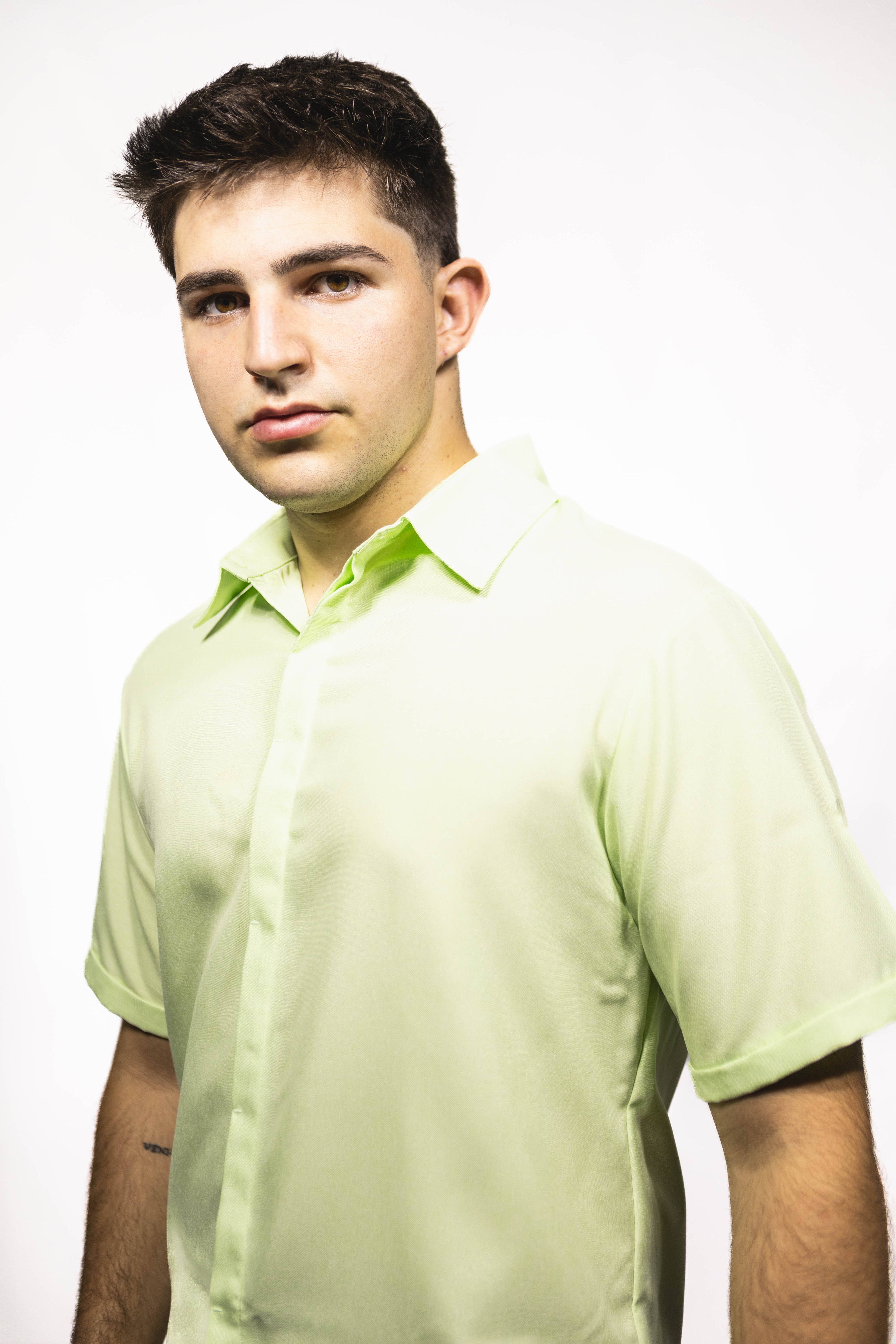 Camisa Lino Manga Corta Informal