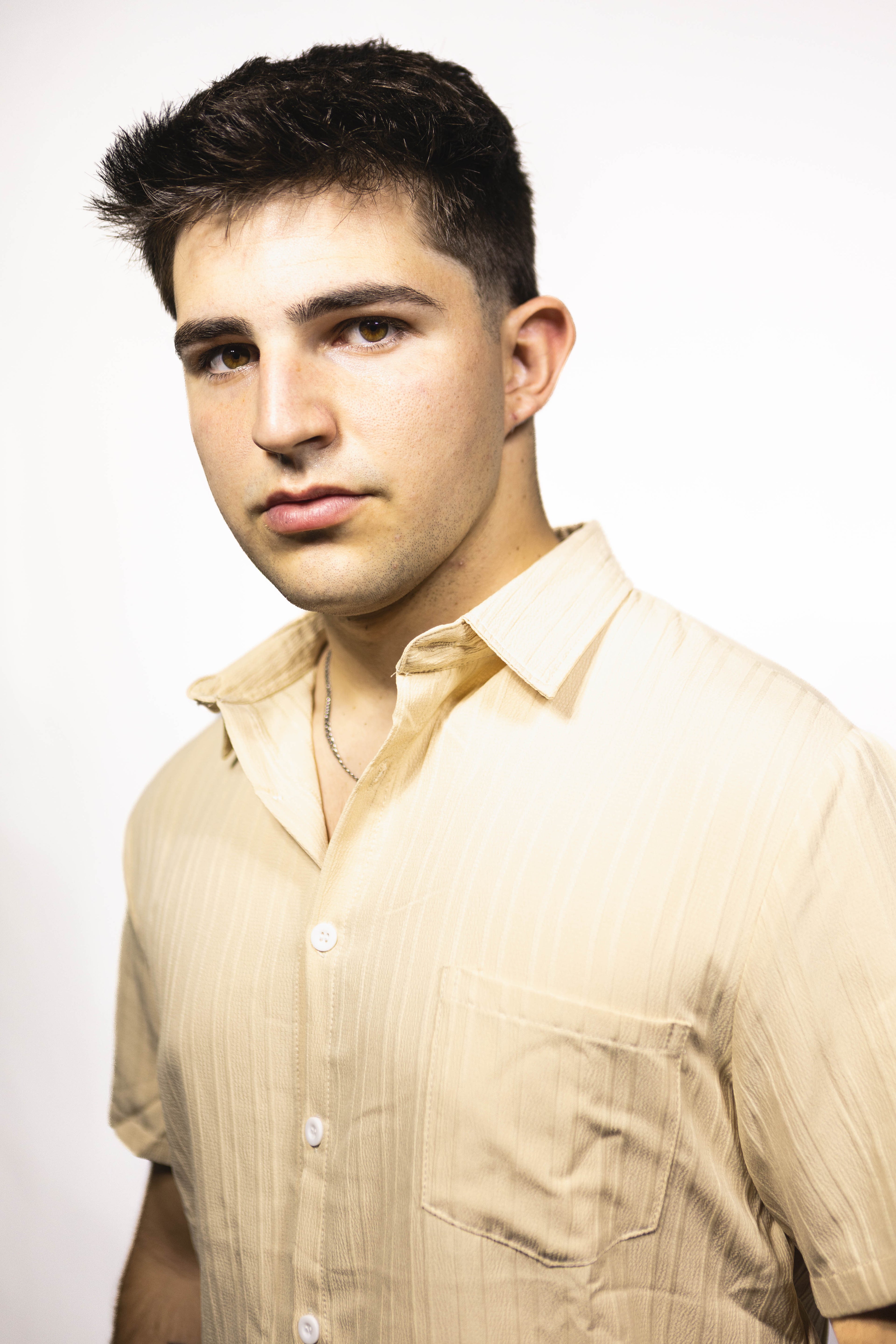 Camisa Lino Manga Corta Casual