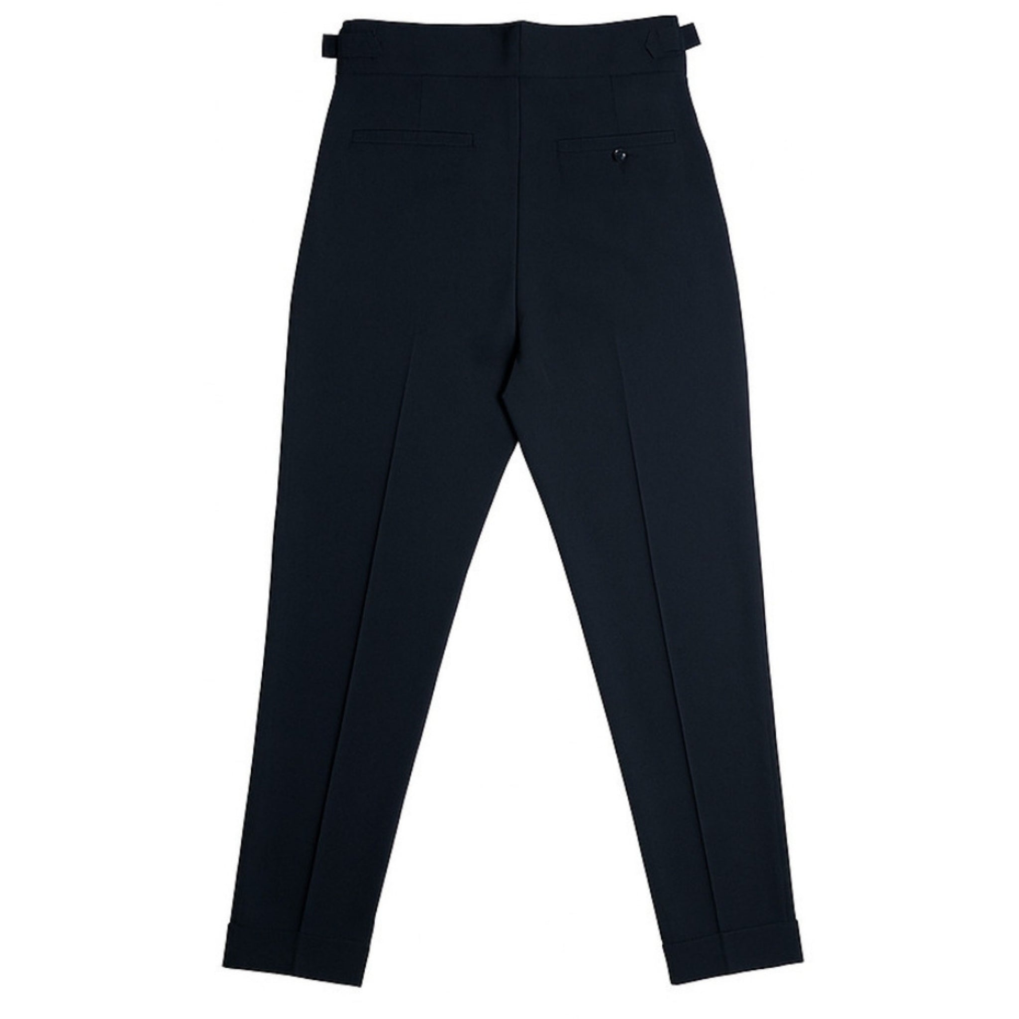 Pantalón Largo de Traje Ajustable Tiro Alto - Negro
