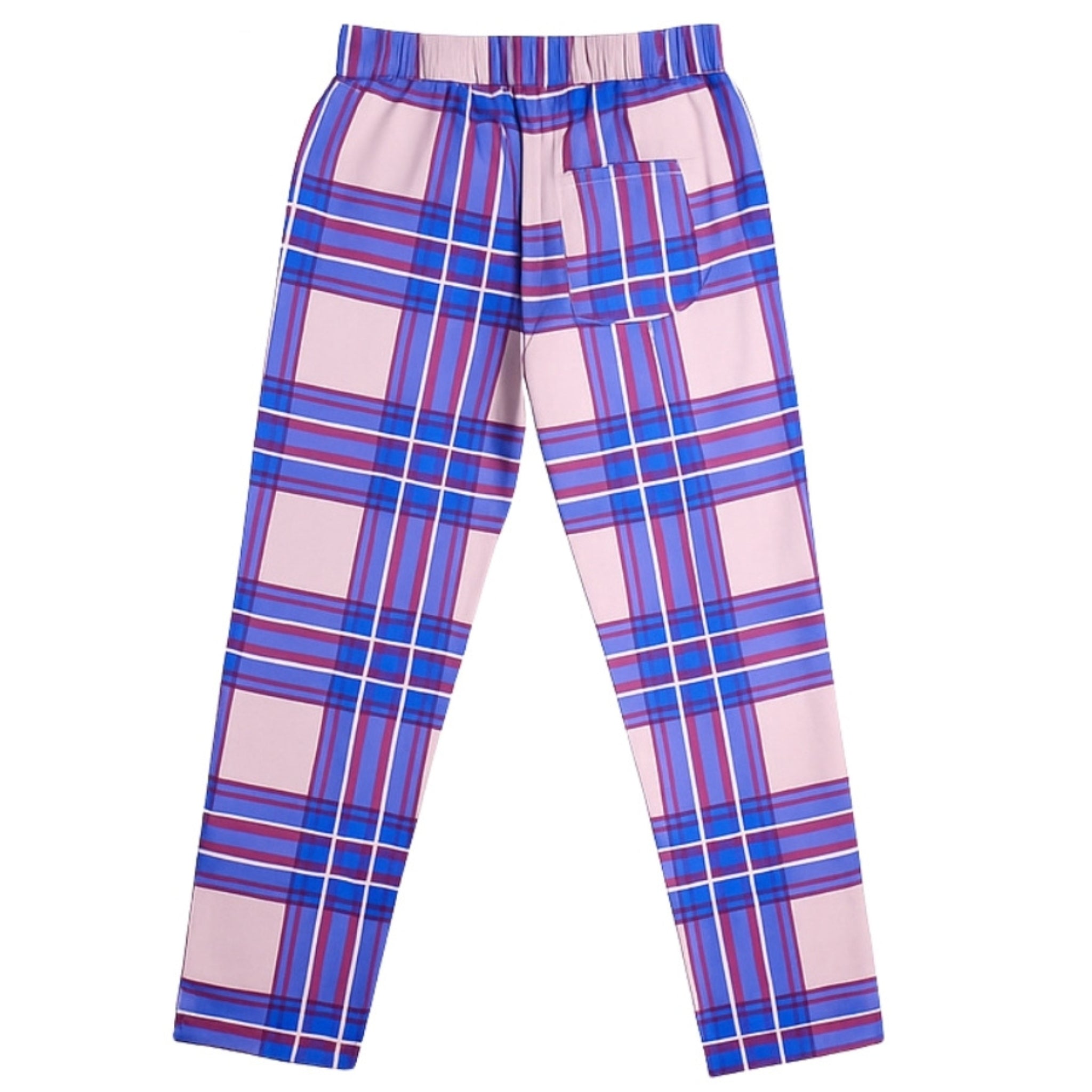 Pantalón de Cuadros Ajustado Chino - Azul & Beige