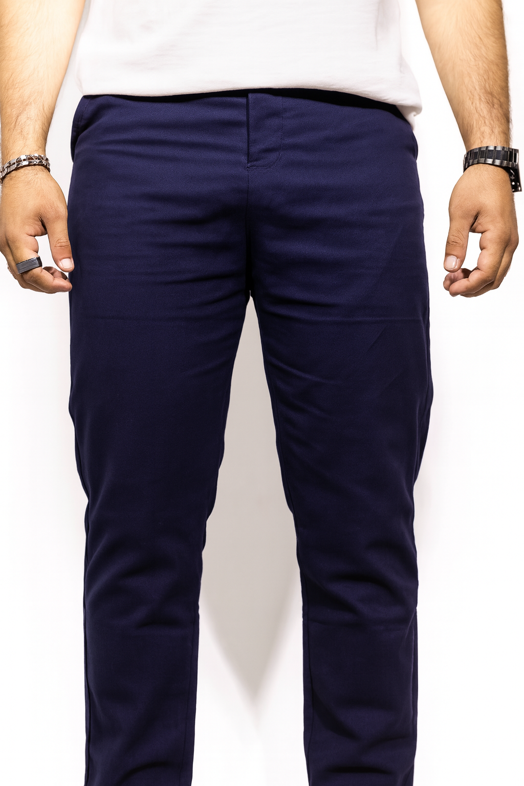 Pantalón Ajustado Básico - Azul Marino