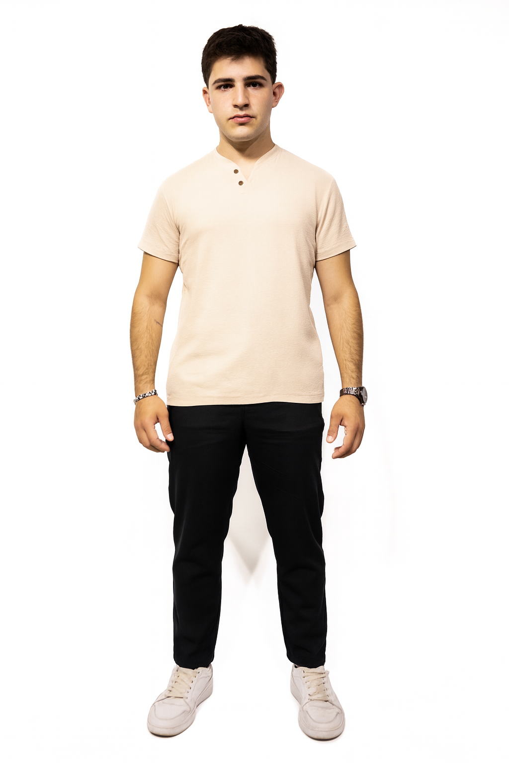 Pantalón Ajustado Básico - Negro