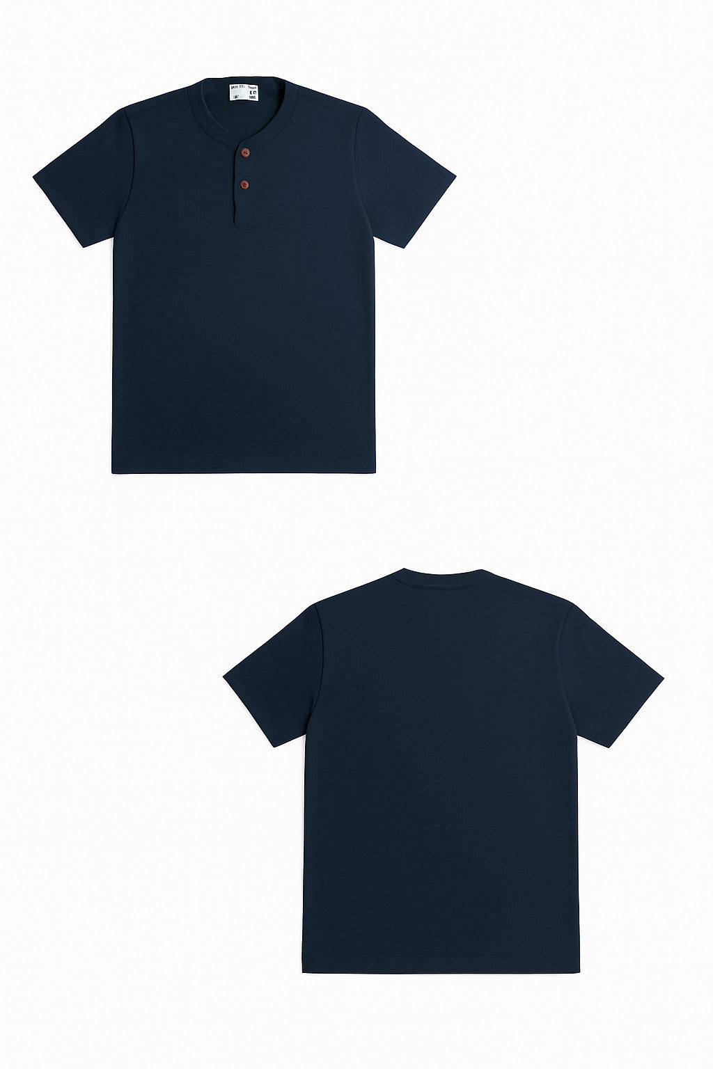 Camiseta Cuello en V con Botones Manga Corta